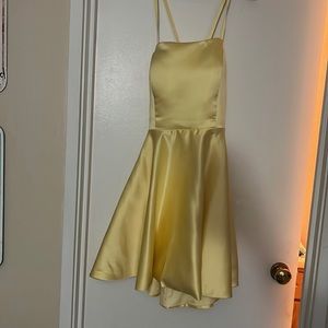 Pastel yellow formal dress
